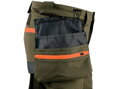 Kalhoty CXS NAOS pánské, khaki-olive, HV oranžové doplňky