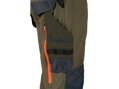 Kalhoty CXS NAOS pánské, khaki-olive, HV oranžové doplňky