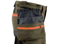 Kalhoty CXS NAOS pánské, khaki-olive, HV oranžové doplňky