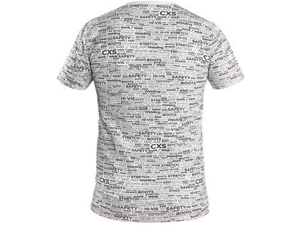 Tričko CXS DARREN, krátký rukáv, potisk CXS logo, bílé