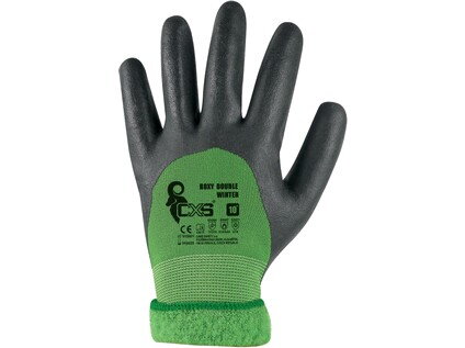Rukavice CXS DOUBLE ROXY WINTER, zimní, máčené v nitrilu