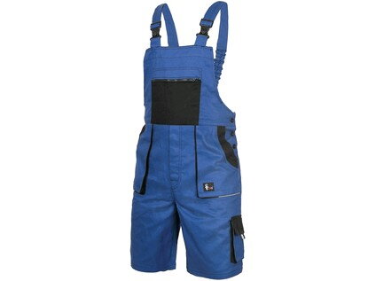 Kraťasy s náprsenkou CXS LUXY DENIS, pánské, modro-černé Kraťasy s náprsenkou CXS LUXY DENIS, pánské, modro-černé